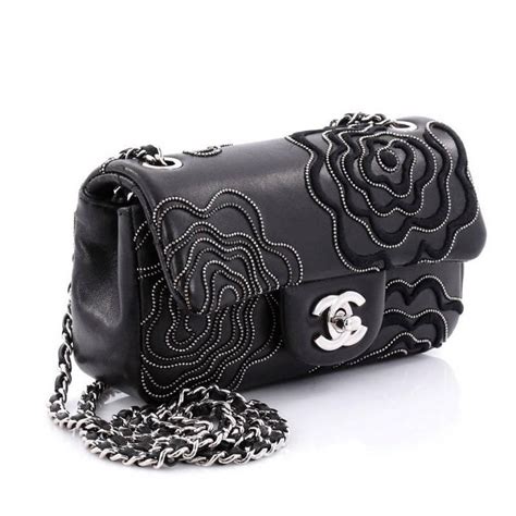 chanel camellia mini flap bag|chanel lambskin shoulder bag.